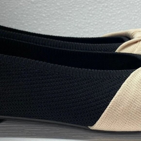 Vivaia Women’s Bibi Knot Black Almond Toe Textile Slip-On Casual Flats – Size 7 - Picture 6 of 6